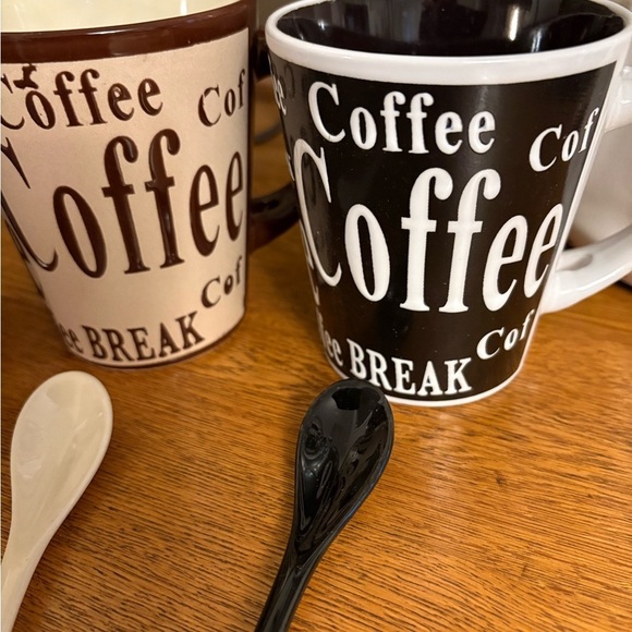 NIB coffee mugs with spoons - Picture 4 of 9